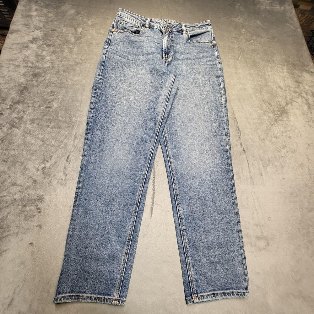 American Eagle Jeans Womens 8 Blue Highest Rise Mom Light Wash Stretch